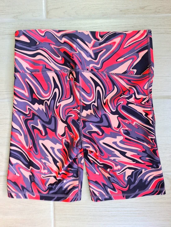 Womens Under Armour Hi Rise Bike Cycling Shorts Heatgear Pink Compression Medium - Picture 2 of 6